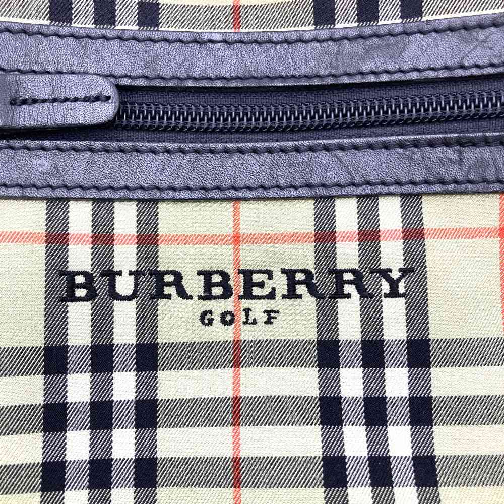 BURBERRY GOLF(バーバリー ゴルフ)ポーチ ノバチェック ナイロン/キャンバス グリーン Z13