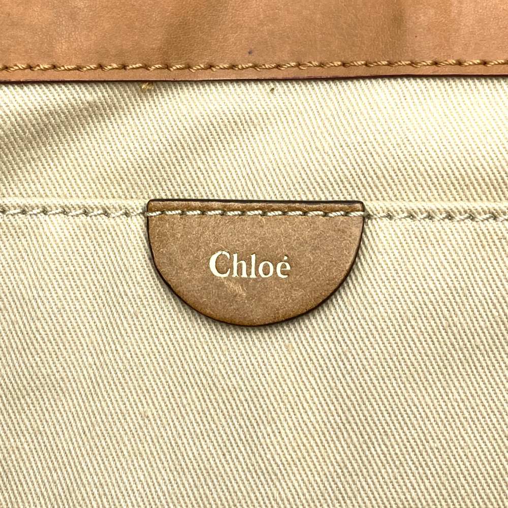 Chloe(クロエ)トートバッグ コインケース付 ハンドバッグ キャメル ブラウン レザー Z17