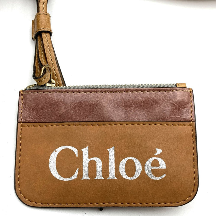 Chloe(クロエ)トートバッグ コインケース付 ハンドバッグ キャメル ブラウン レザー Z17